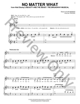 No Matter What piano sheet music cover